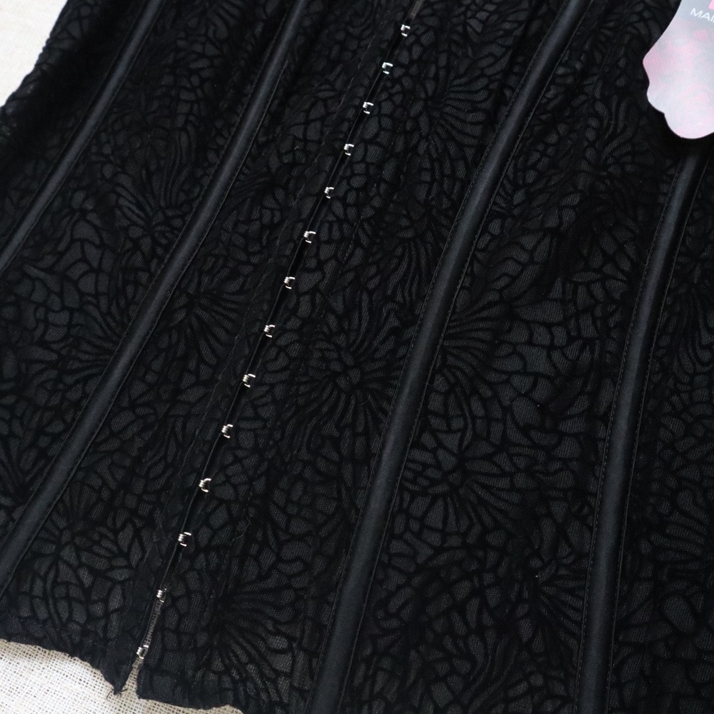 Maidenform Lace Mesh Black Corset NWT - Picture 5 of 14